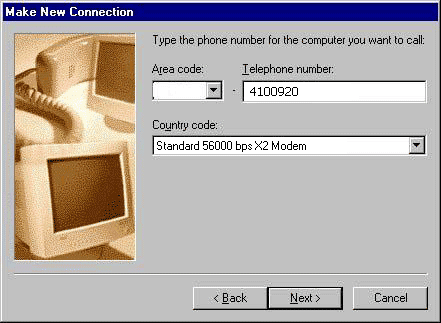Make New Connection Window