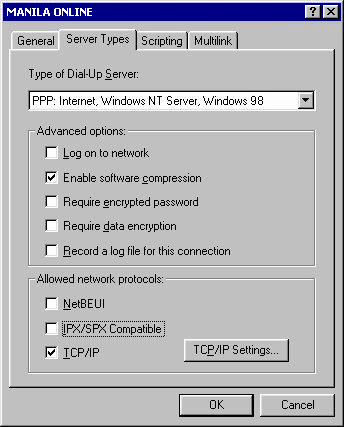 Make New Connection Window - Properties