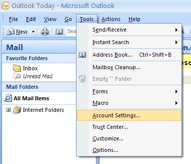 Email Setup in Outlook Express