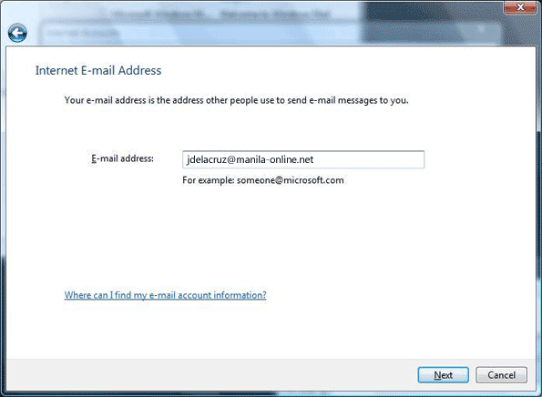 Email Setup in Outlook Express