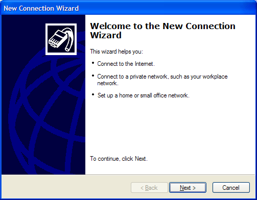 Make New Connection Window